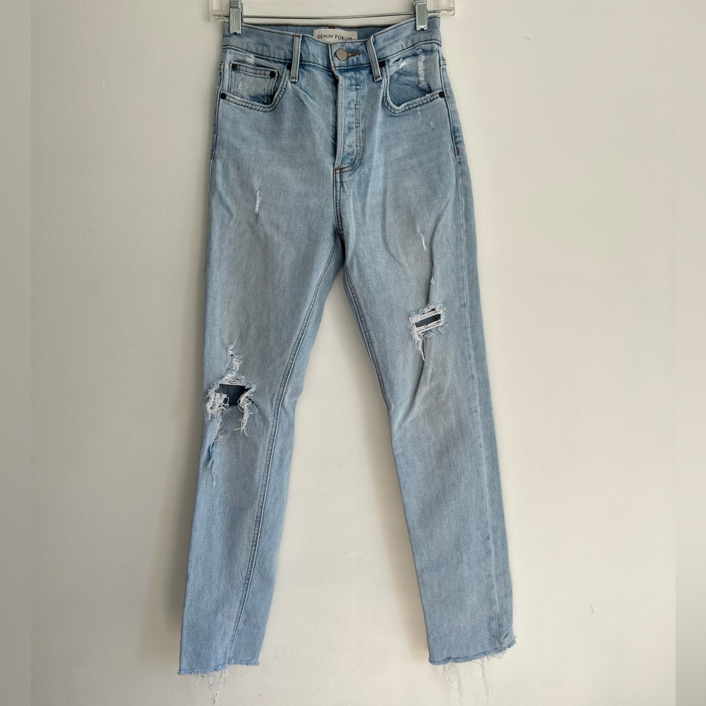 Denim forum the yoko high rise slim jeans